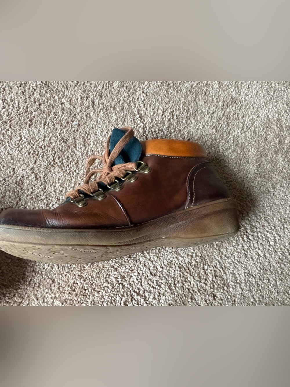 PIKOLINOS woman’s  Brown Leather Boots with Navy Tongue hiking boots - Picture 6 of 9